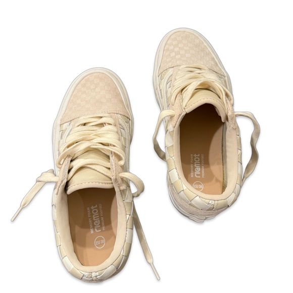 Vans Old Skool Platform (Wowen Leather) White/ Cream - US 6.5, Colour : Beige - Picture 4 of 9